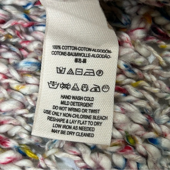 Free People Oversized Multi-Color Crochet Sweater Size XS - Picture 8 of 13